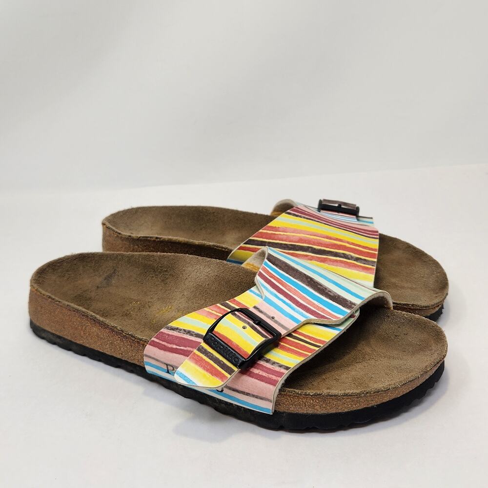 Papillio by Birkenstock Women One Strap Slip On Slide Sandal Size 39 US 8 Cork